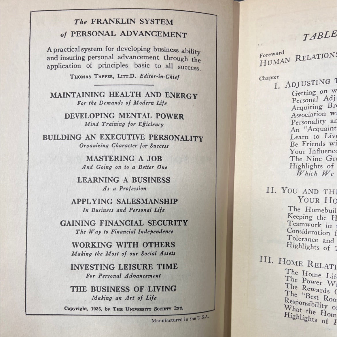 working with others making the most of our social assets book, by frank h. cheley, 1936 Hardcover image 3