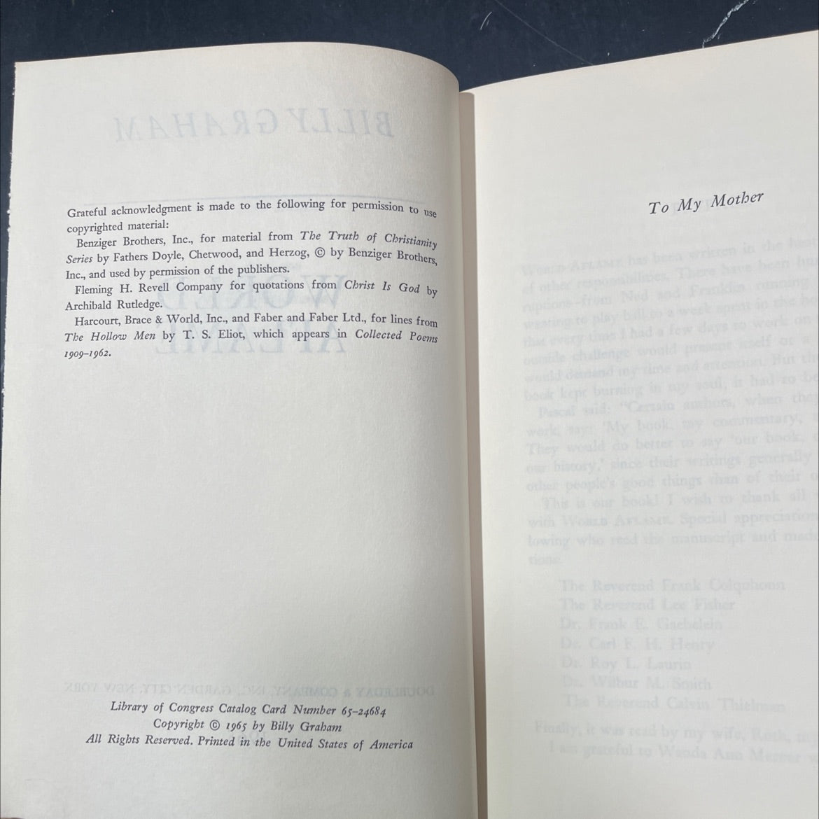 world aflame book, by billy graham, 1965 Hardcover image 3