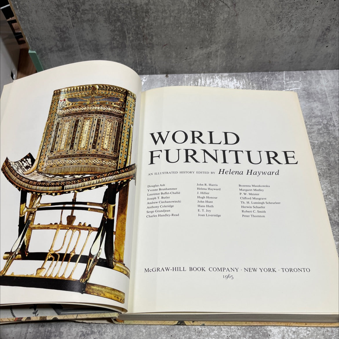 world furniture an illustrated history book, by Helena Hayward, Douglas Ash, Yvonne Brunhammer, Laurence image 2