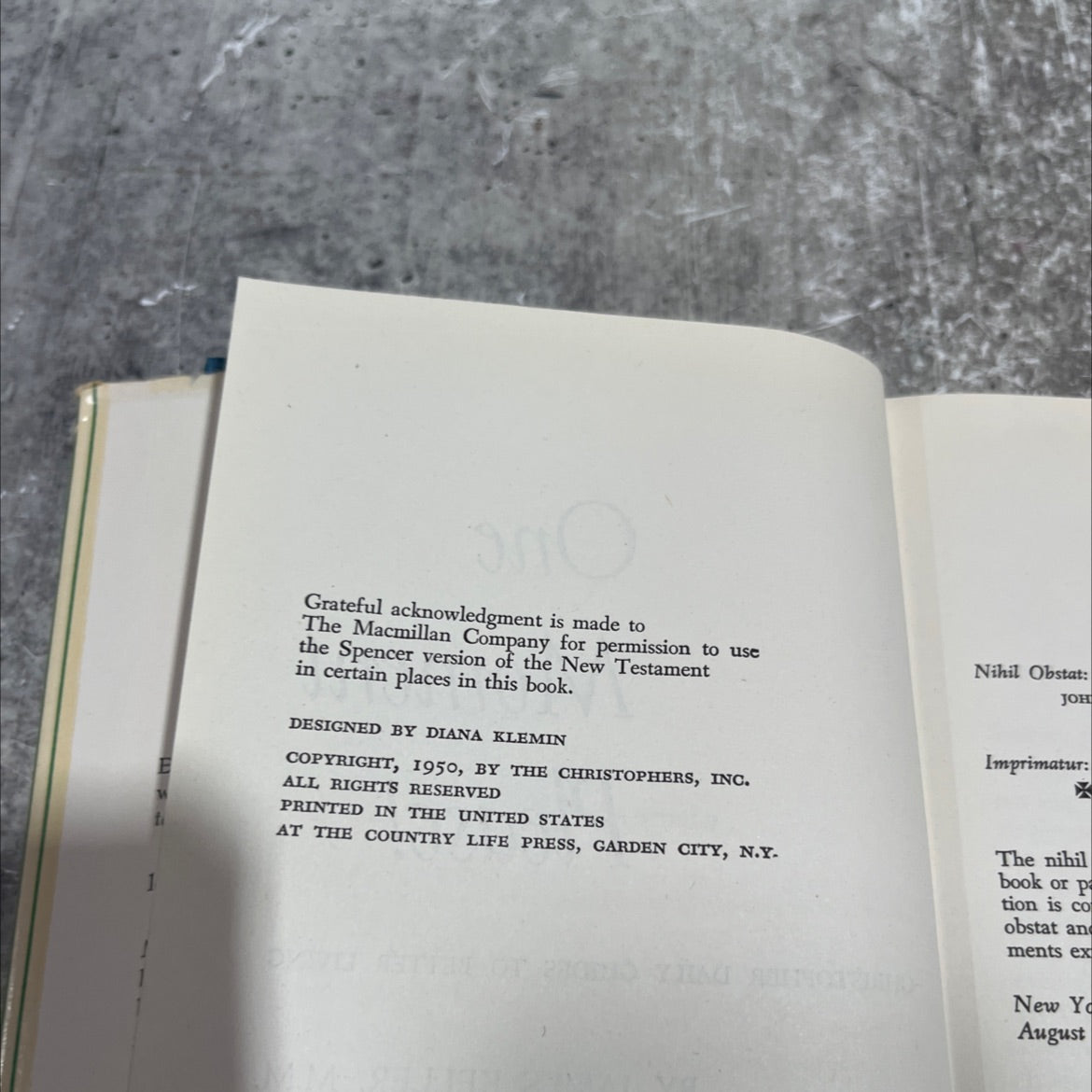 world one moment please! christopher daily guides to better living book, by james keller, m.m., 1951 Hardcover image 3