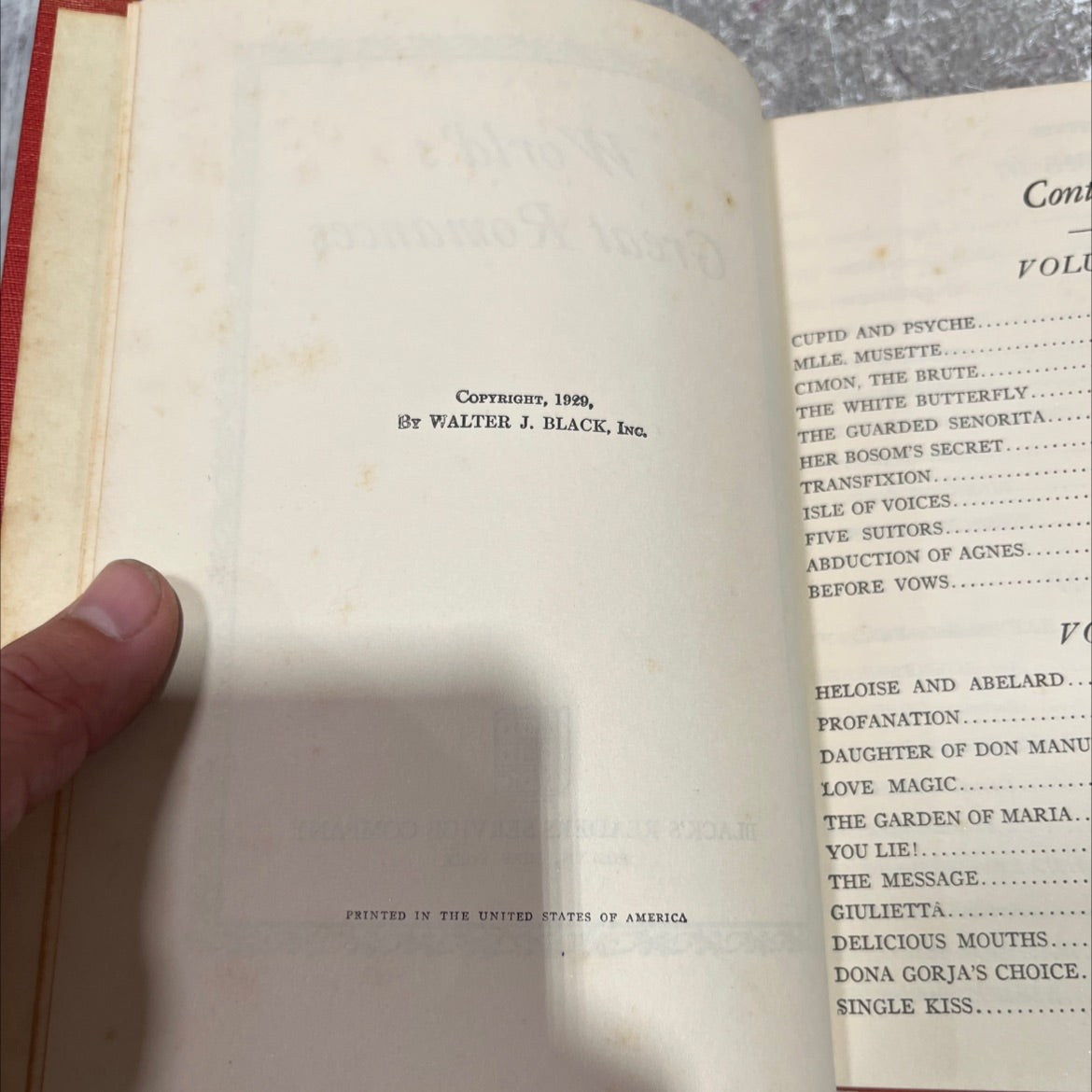 world's great romances book, by unknown, 1929 Hardcover image 3