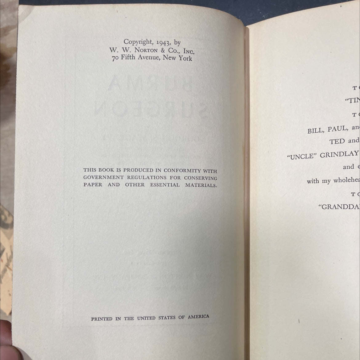 wounded chinese soldier book, by gordon s. seagrave, 1943 Hardcover image 3