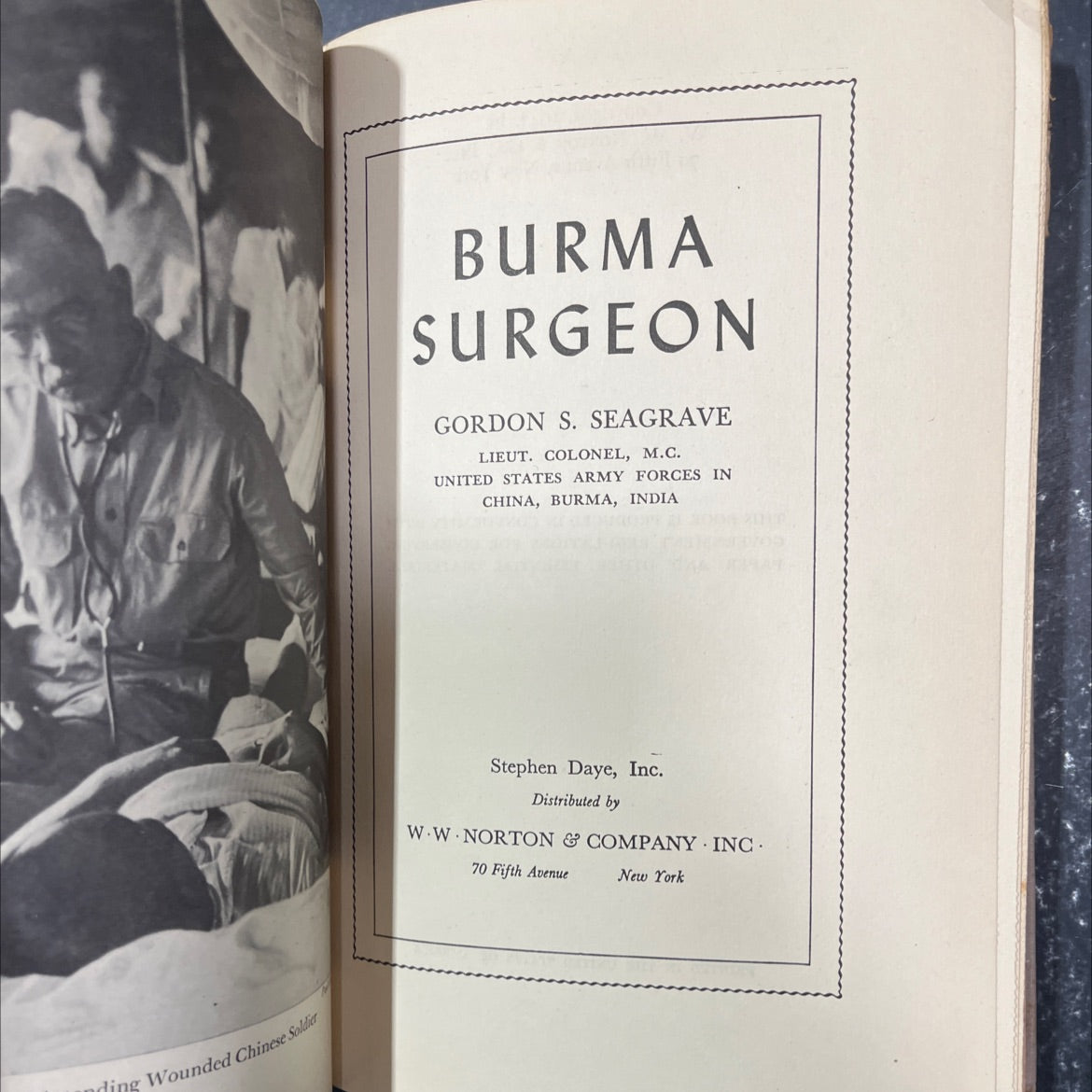 wounded chinese soldier book, by gordon s. seagrave, 1943 Hardcover image 2