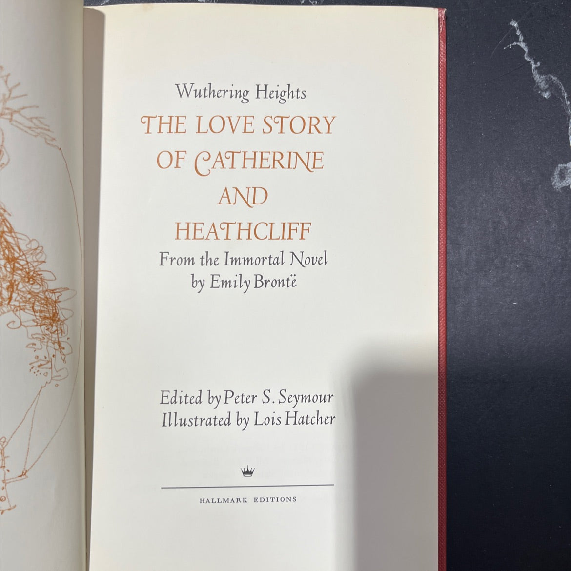 wuthering heights the love story of catherine and heathcliff book, by emily brontë, 1971 Hardcover image 2