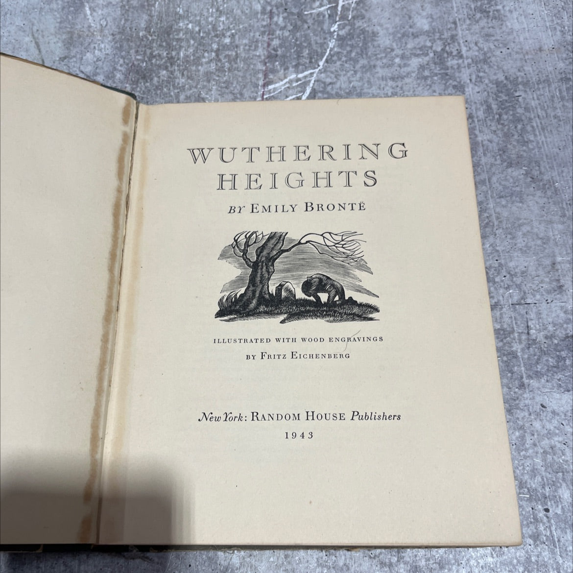 wuthering heights book, by emily brontë, 1948 Hardcover image 2