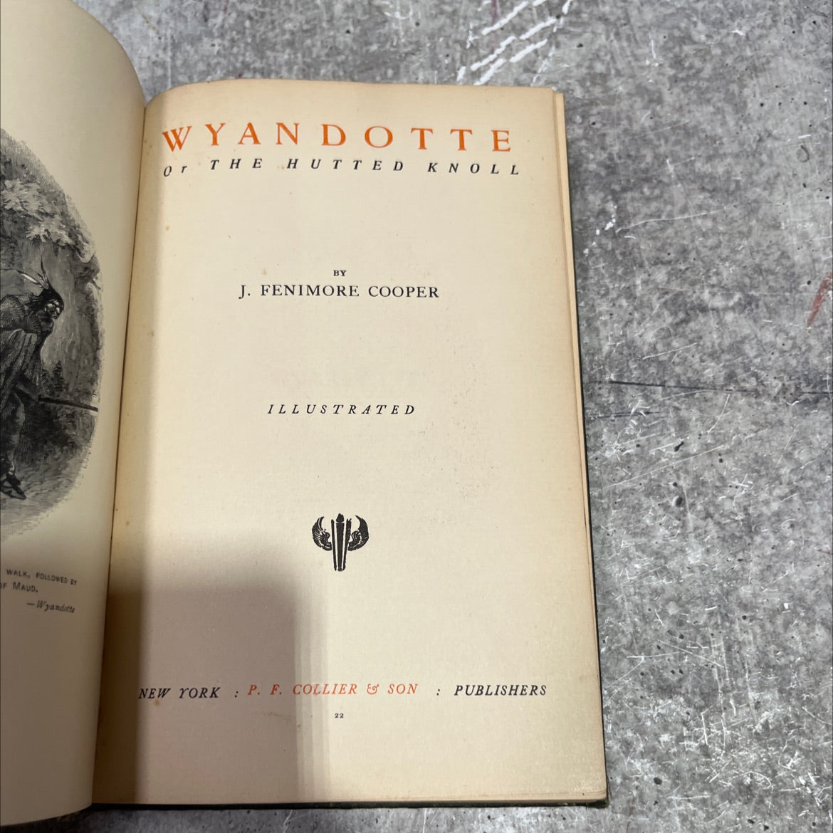 wyandotte or the hutted knoll book, by j. fenimore cooper, 1970 Hardcover image 2
