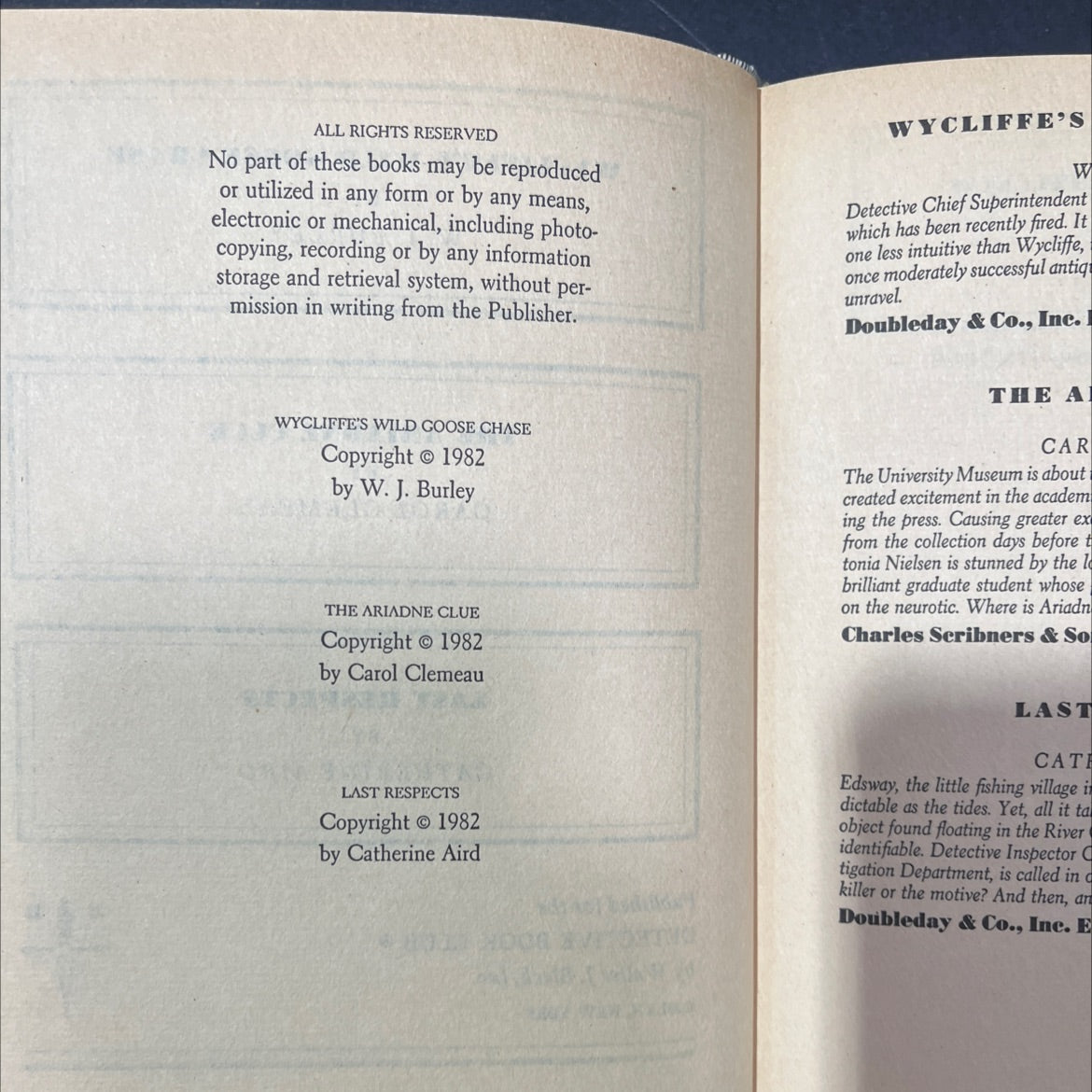 wycliffe's wild goose chase book, by w. j. burley, 1982 Hardcover image 3
