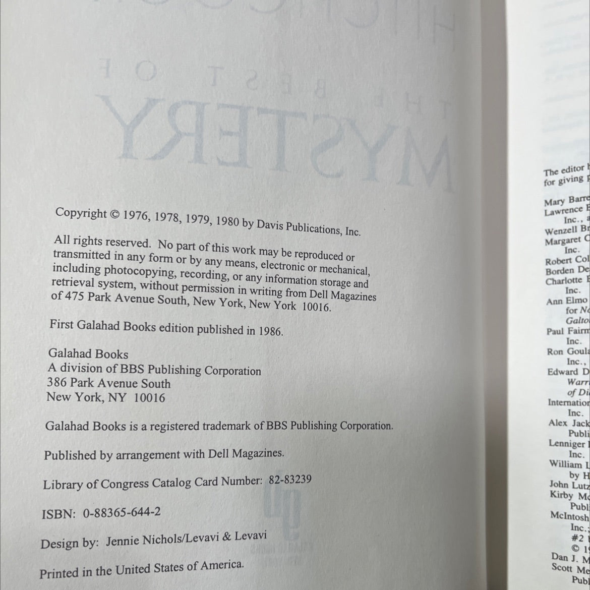 y alfred hitchcock the best of mystery book, by unknown, 1980 Hardcover image 3