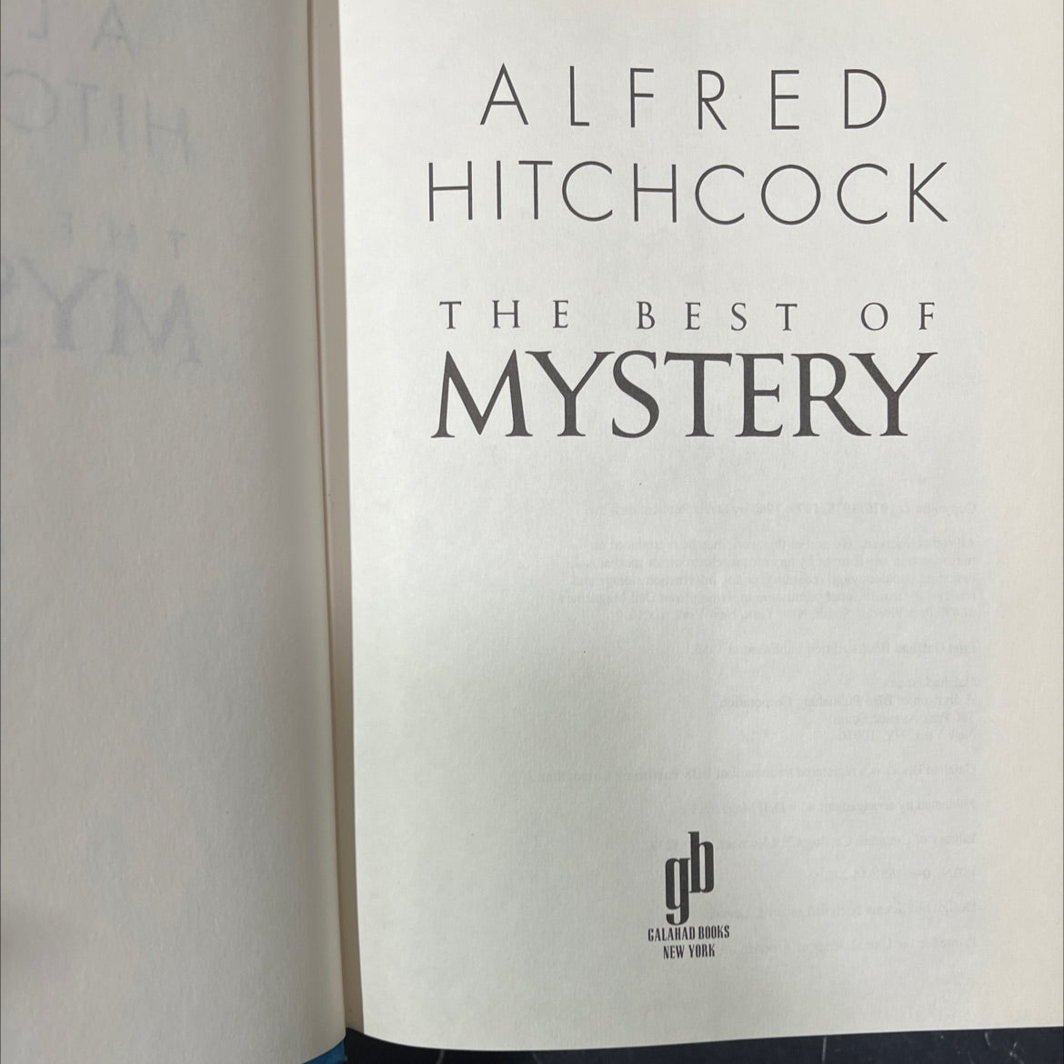 y alfred hitchcock the best of mystery book, by unknown, 1980 Hardcover image 2