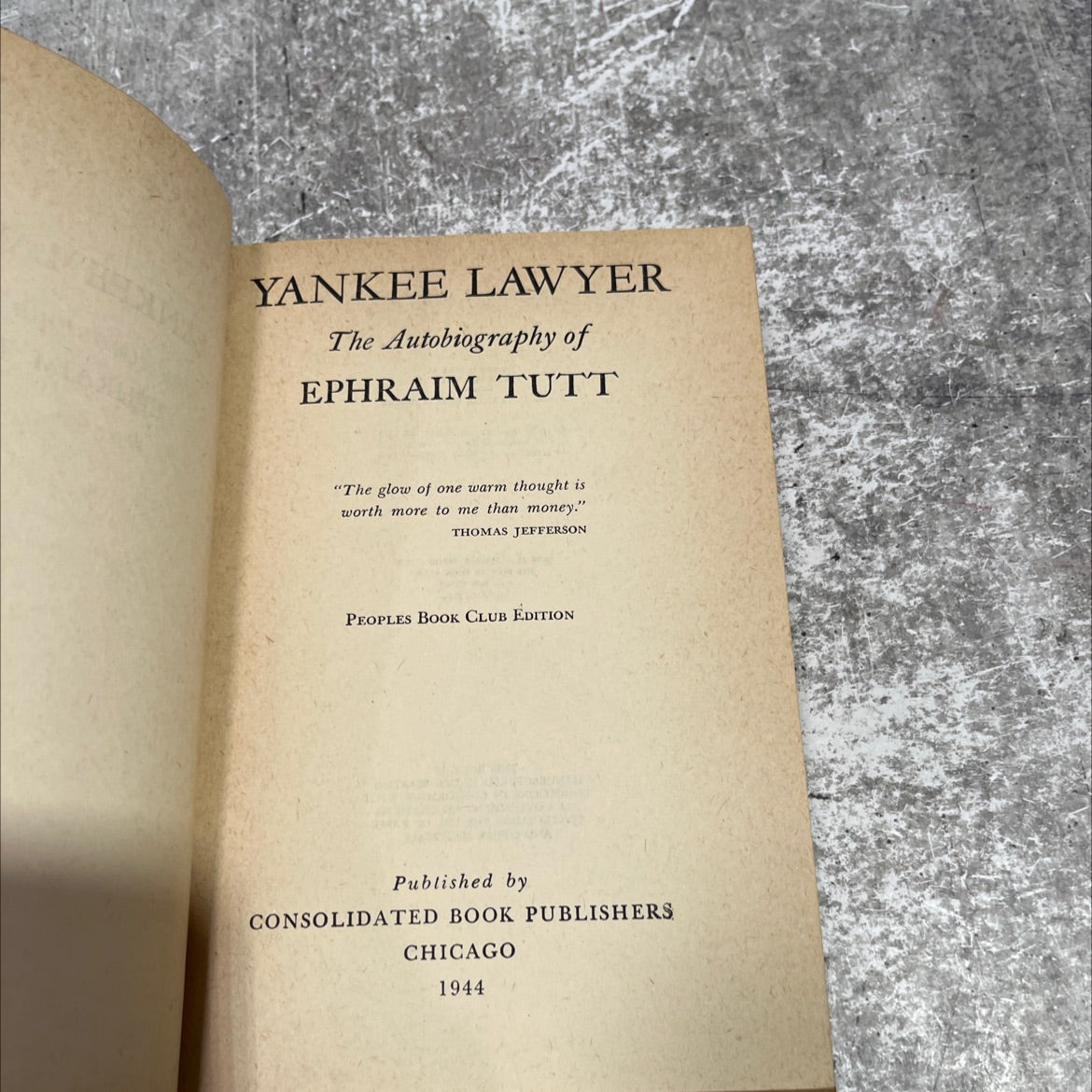 yankee lawyer the autobiography of ephraim tutt book, by ephraim tutt, 1944 Hardcover image 2