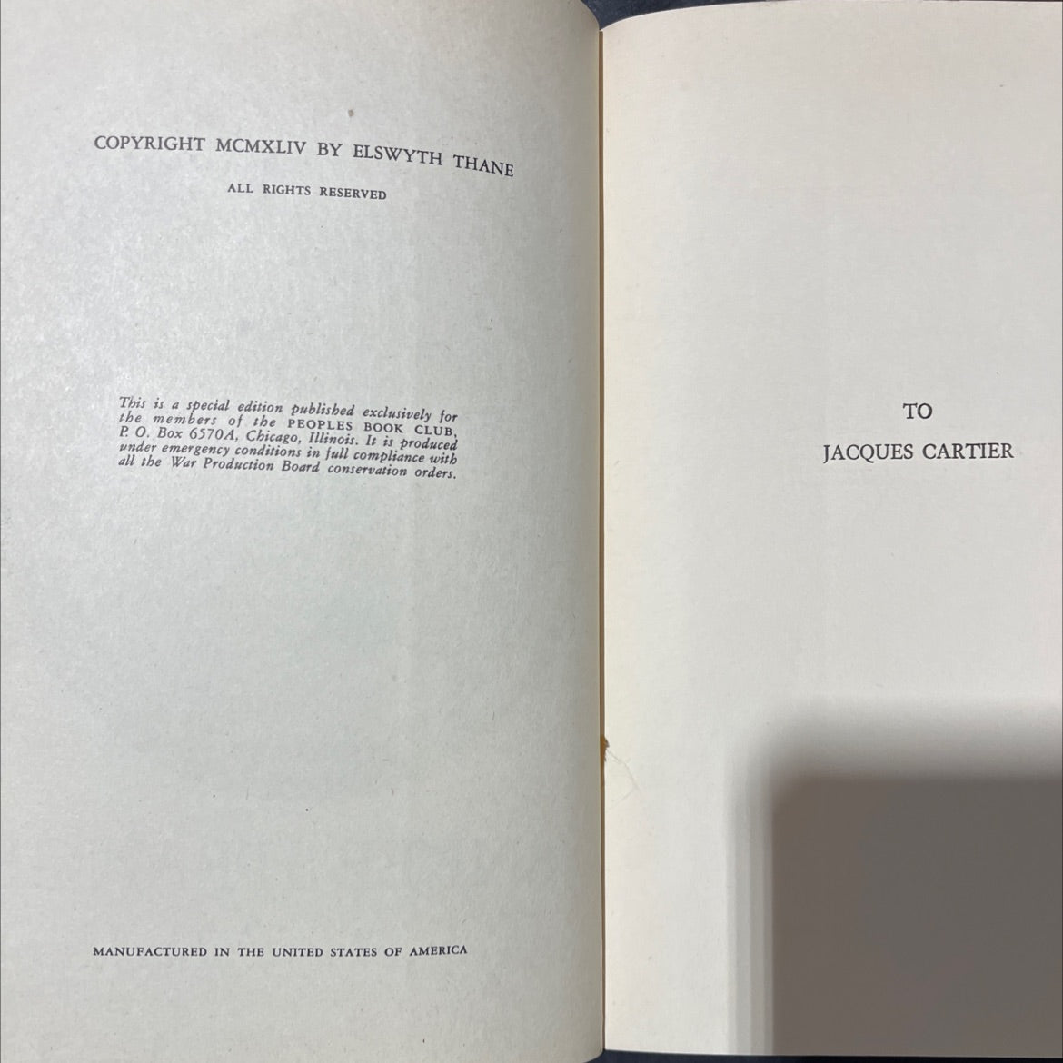 yankee stranger book, by elswyth thane, 1944 Hardcover image 3