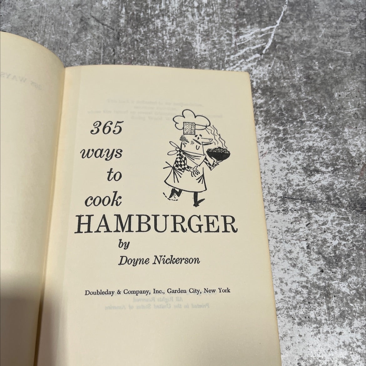 yaw 365 ways to cook hamburger book, by Doyne Nickerson, 1960 Hardcover image 2