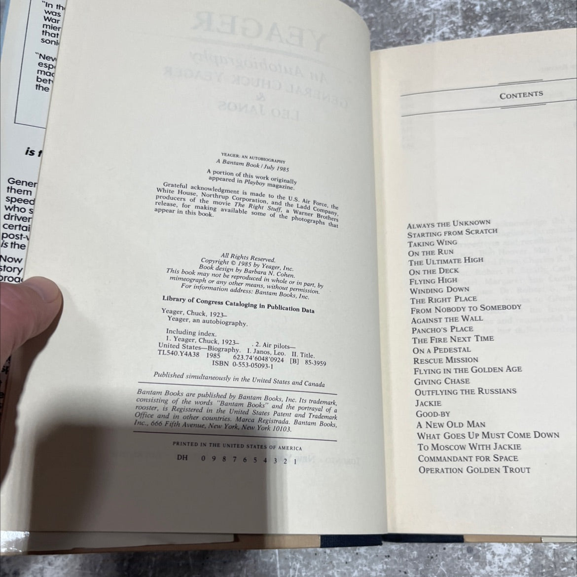 yeager an autobiography book, by chuck yeager & leo janos, 1985 Hardcover image 3