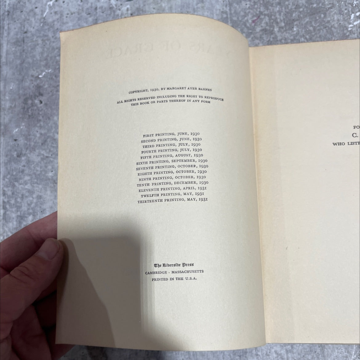 years of grace book, by margaret ayer barnes, 1931 Hardcover image 3