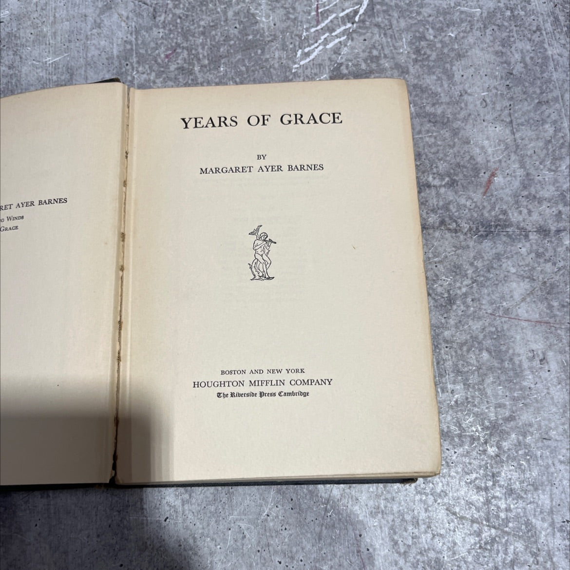 years of grace book, by margaret ayer barnes, 1931 Hardcover image 2