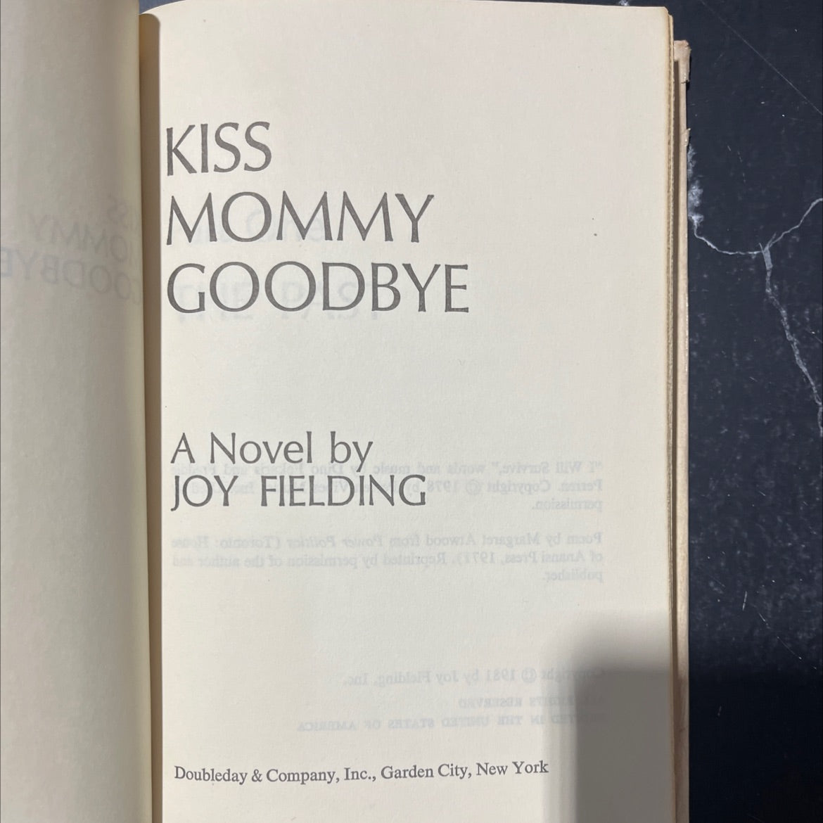 ymmmo book, by joy fielding, 1981 Hardcover image 2