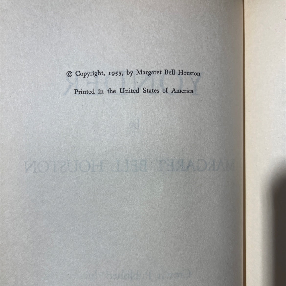 yonder book, by margaret bell houston, 1955 Hardcover image 3