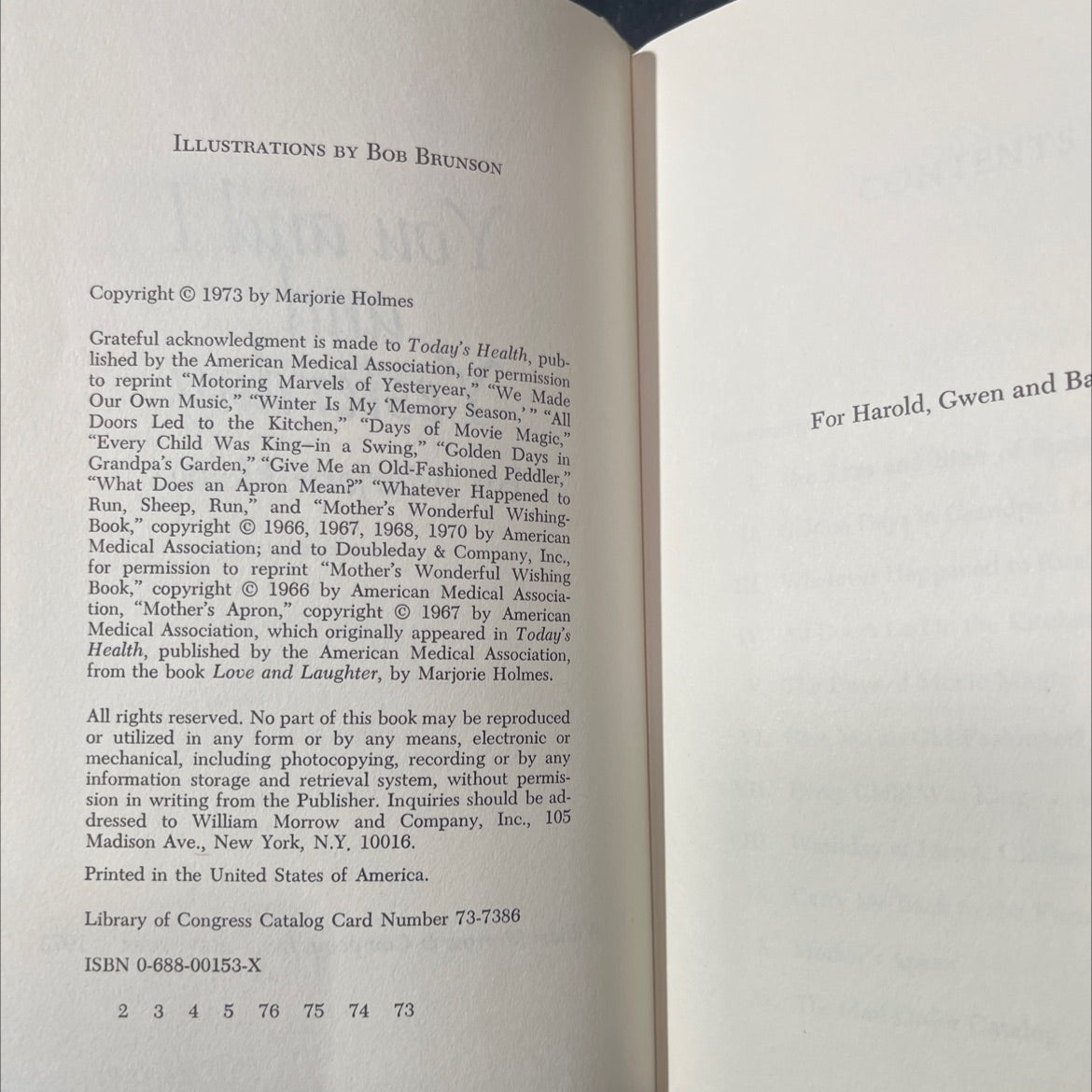 you and i and yesterday book, by Marjorie Holmes, 1973 Hardcover image 3