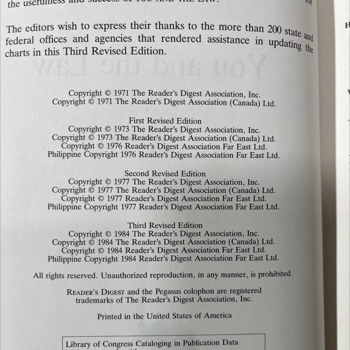 you and the law book, by unknown, 1984 Hardcover image 3
