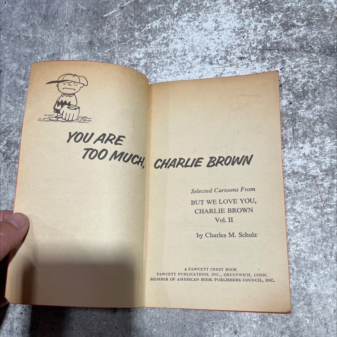 you are too much, charlie brown book, by charles m. schulz, 1959 Paperback image 2