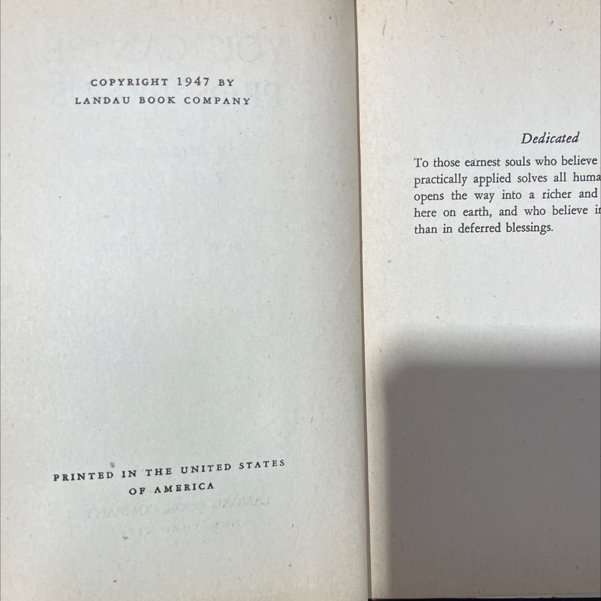 you can be prosperous an inspiration to richer living book, by w. i. hoschouer, 1947 Hardcover image 3