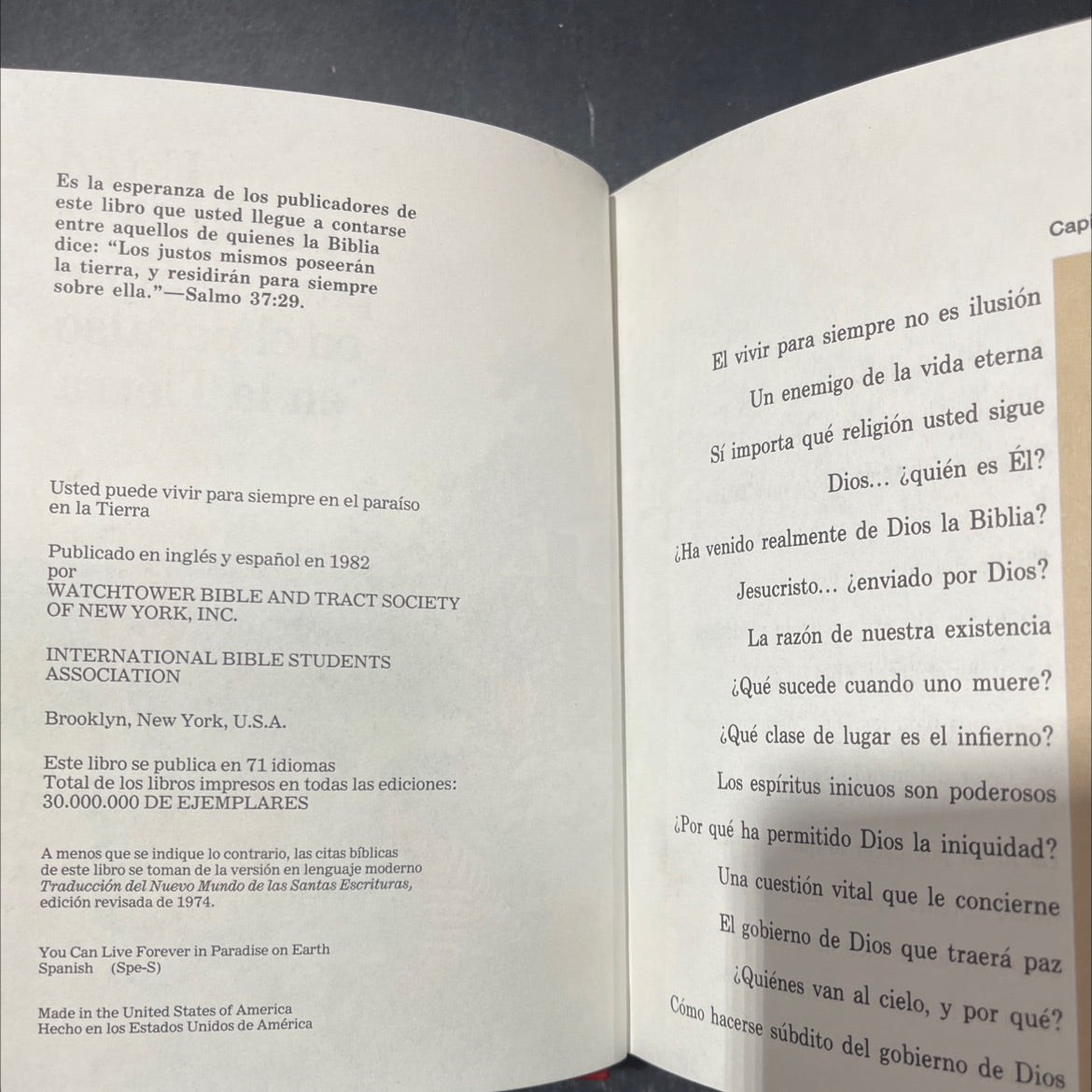 you can live forever in paradise on earth book, by watchtower bible and tract society of new york, inc., 1982 Hardcover image 3