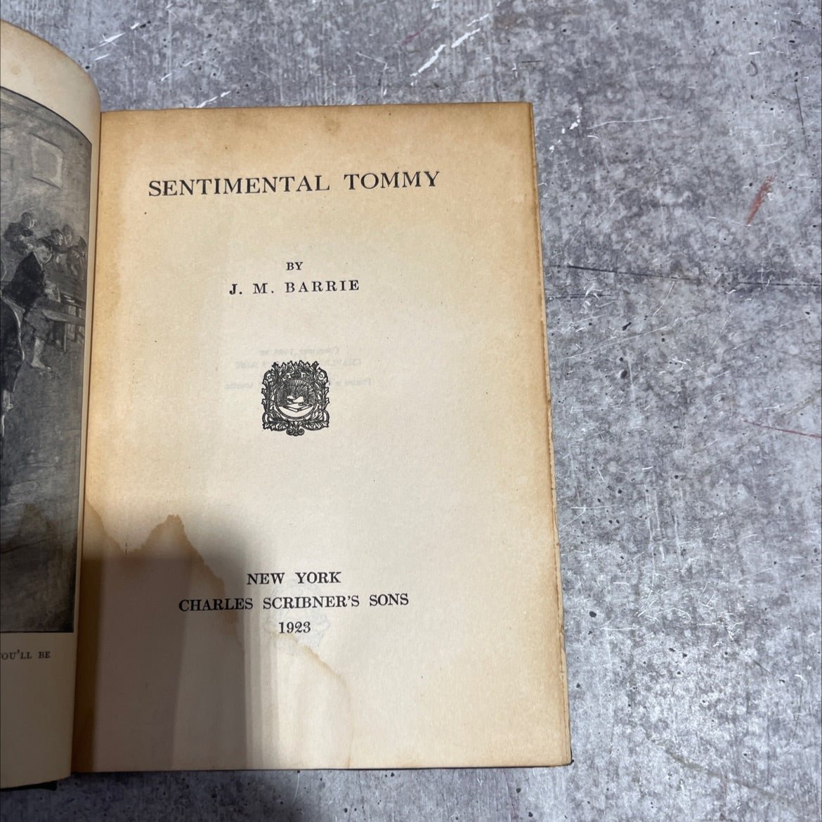 you'll be sentimental tommy book, by j. m. barrie, 1923 Hardcover image 2