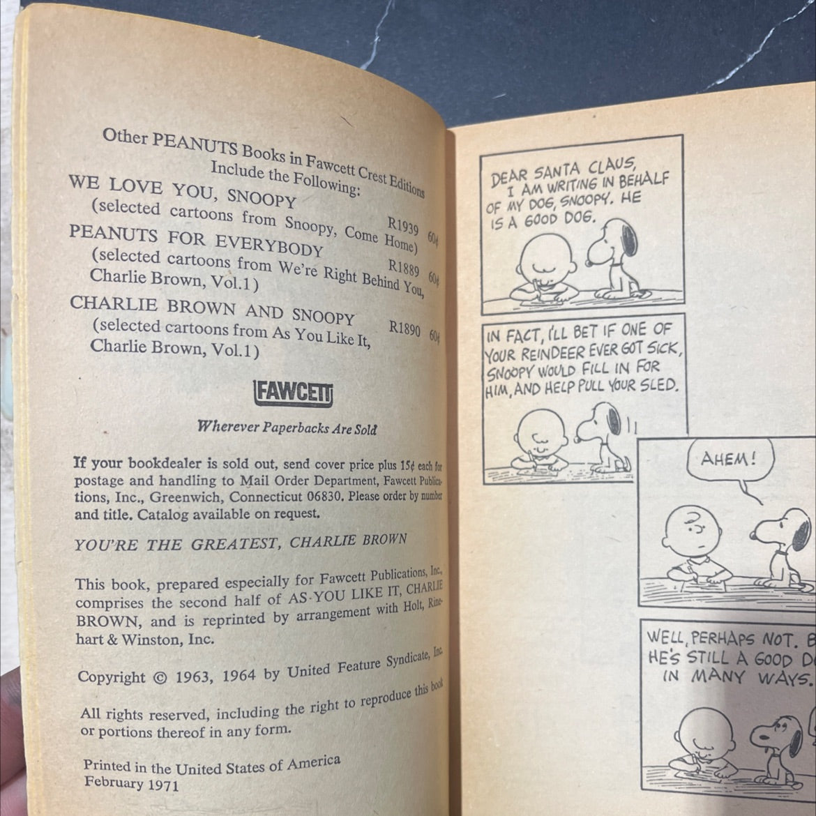 you're the greatest, charlie brown book, by charles m. schulz, 1971 Paperback image 3