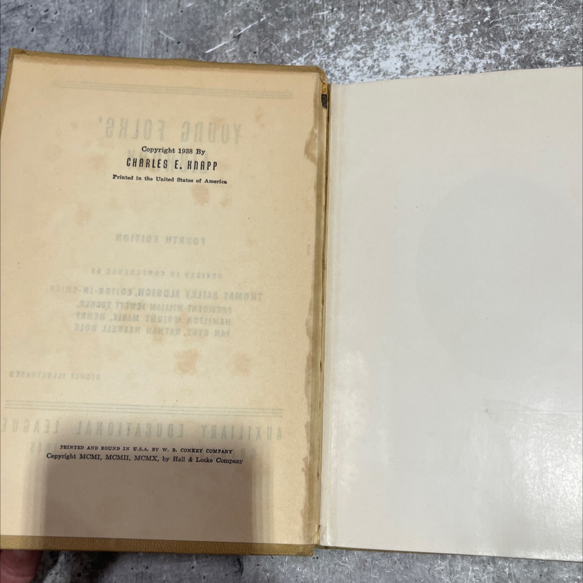 young folks' library fourth edition revised in conference book, by thomas bailey aldrich, 1945 Hardcover image 3