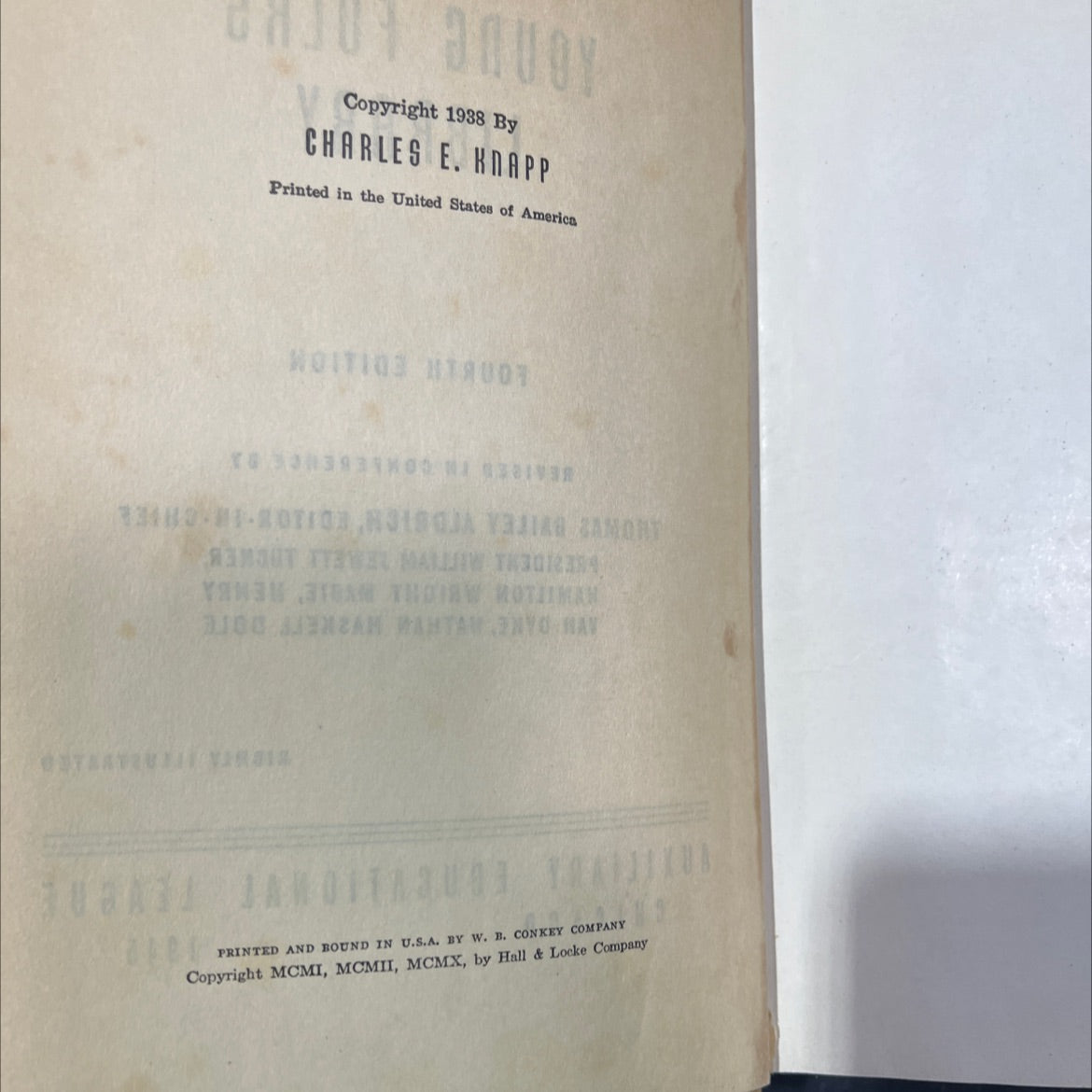 young folks' library fourth edition revised in conference book, by thomas bailey aldrich, 1945 Hardcover image 3