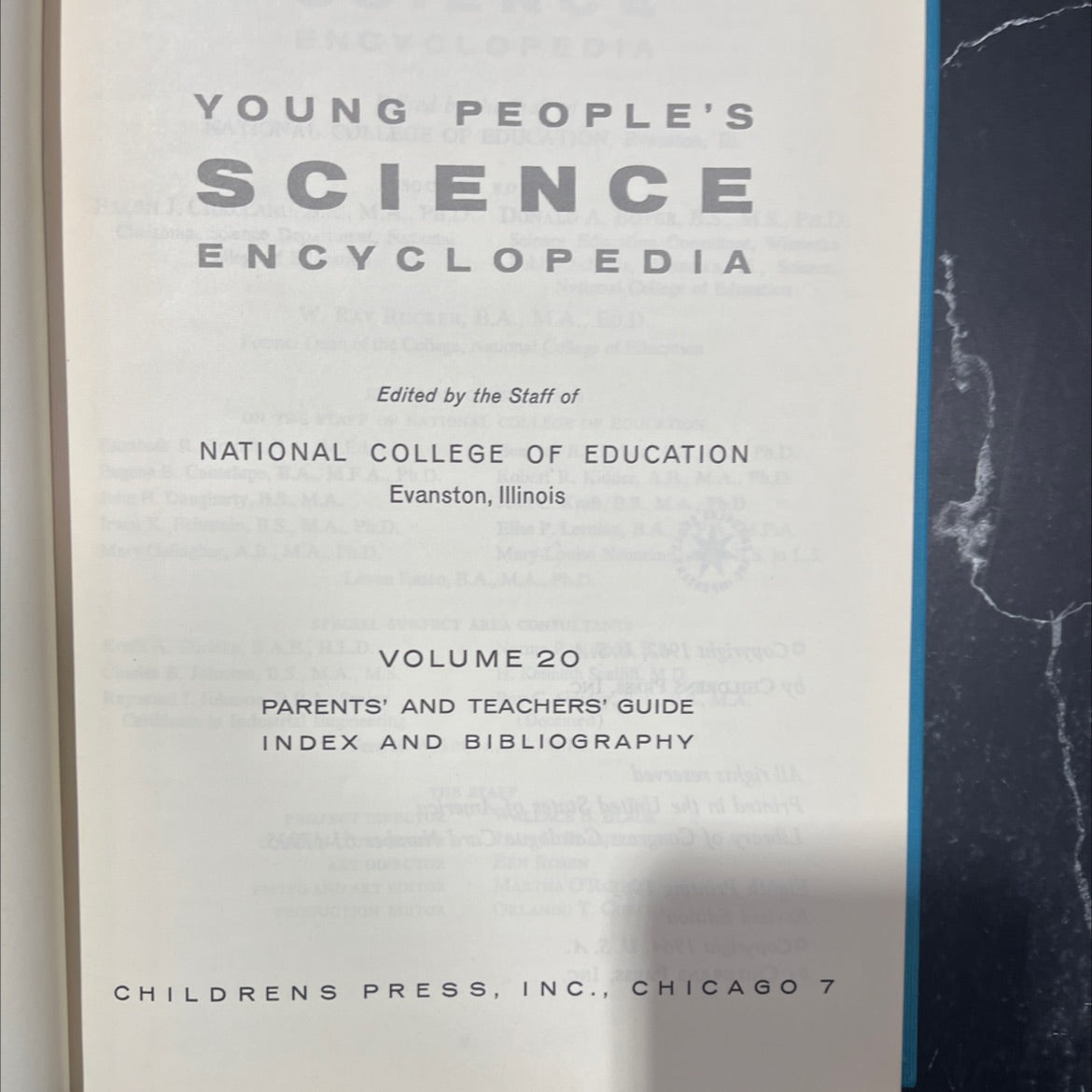 young people's science encyclopedia book, by staff of national college of education, 1965 Hardcover image 2