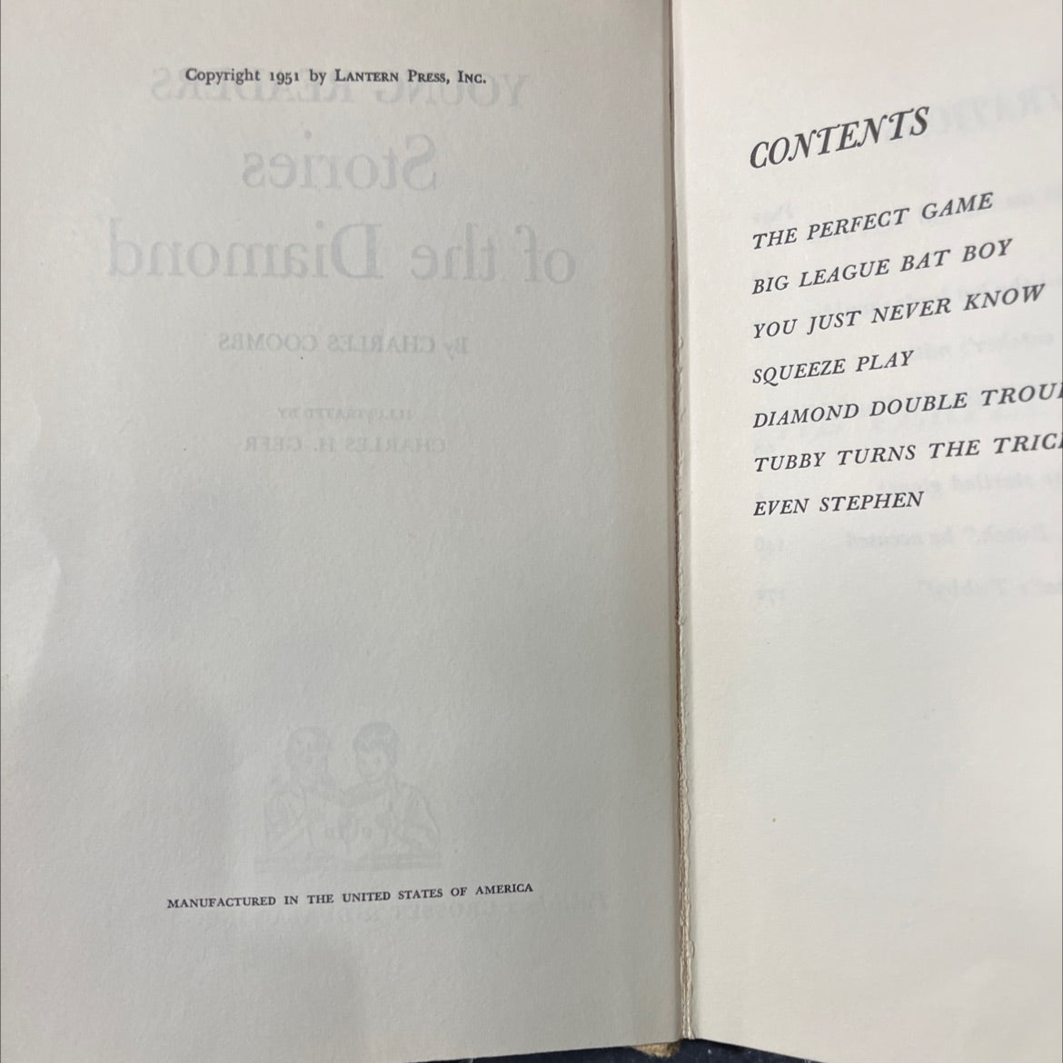 young readers stories of the diamond book, by charles coombs, 1951 Hardcover image 3