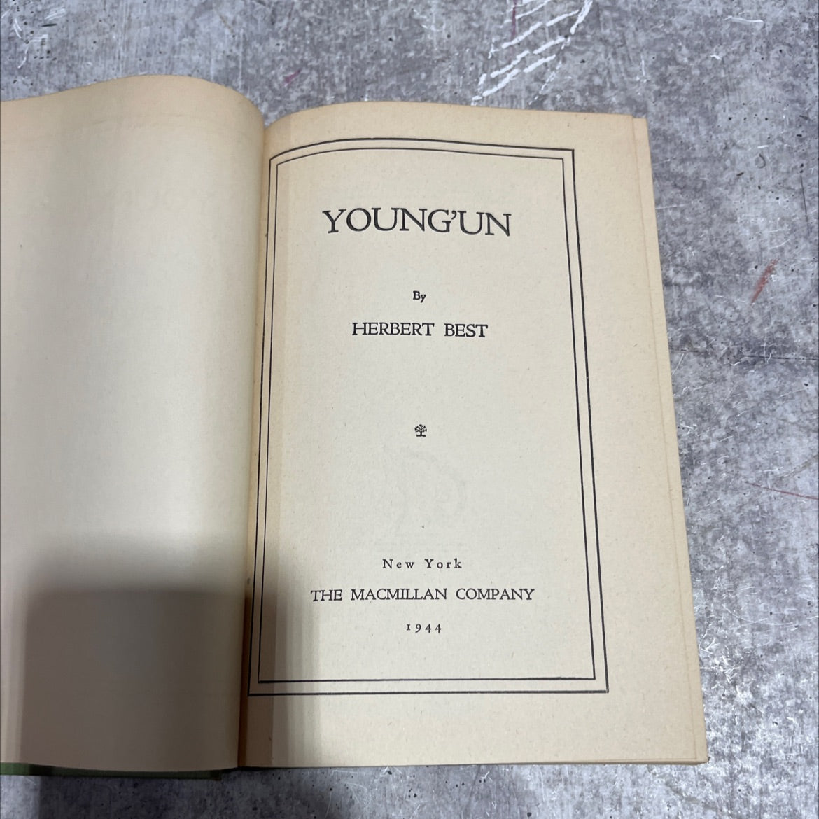 young'un book, by herbert best, 1944 Hardcover image 2