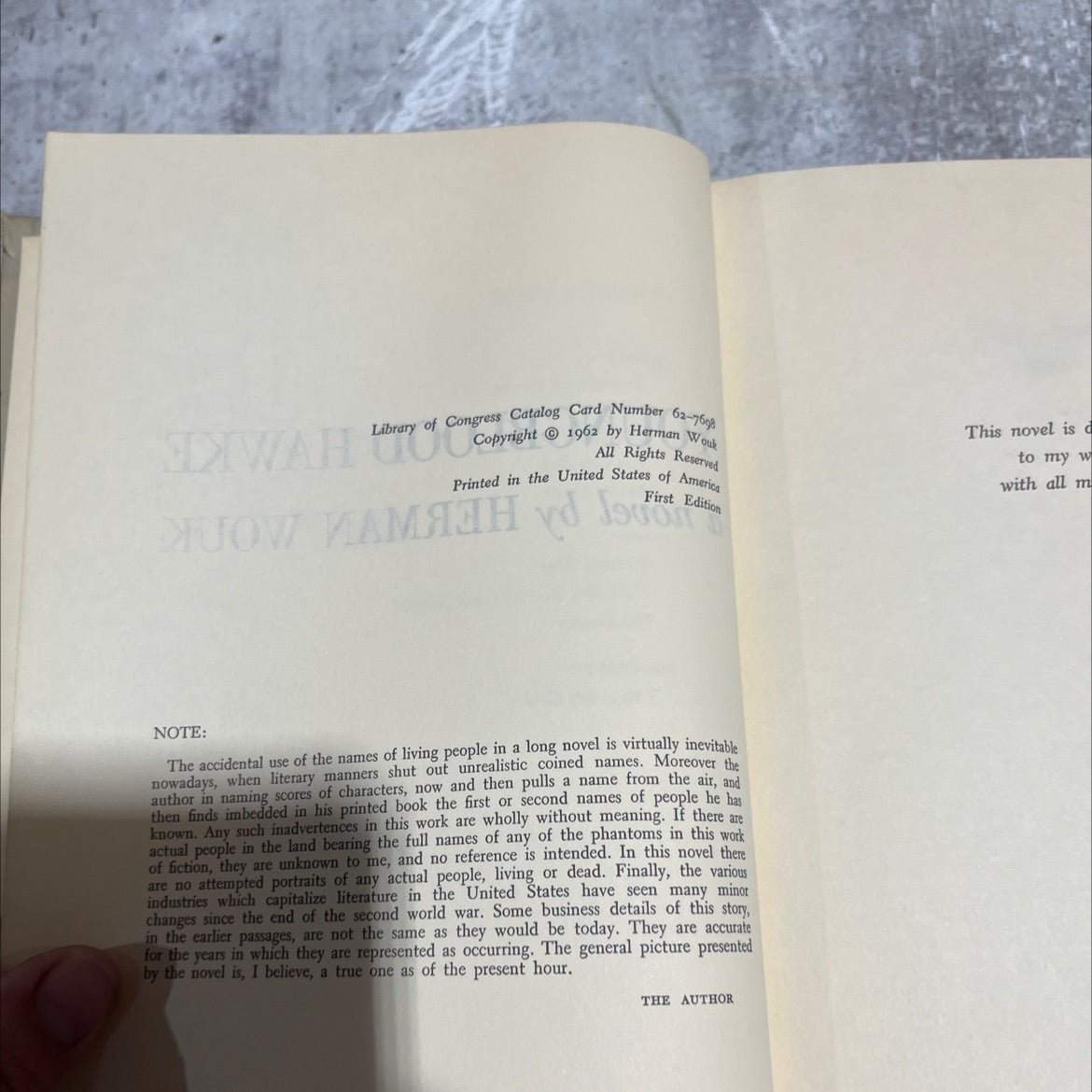 youngblood hawke book, by herman wouk, 1962 Hardcover image 3