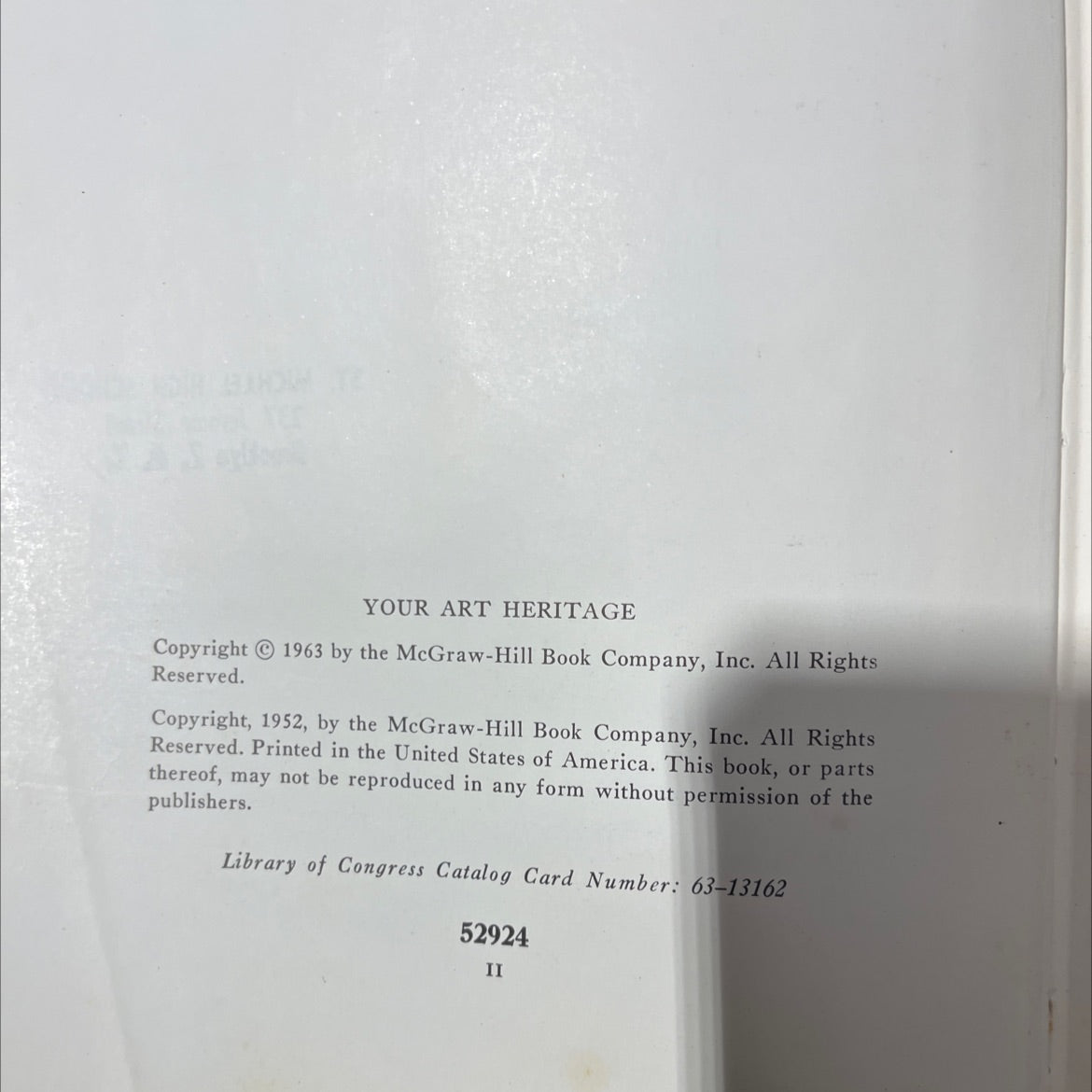 your art heritage book, by olive l. riley, 1963 Hardcover image 3