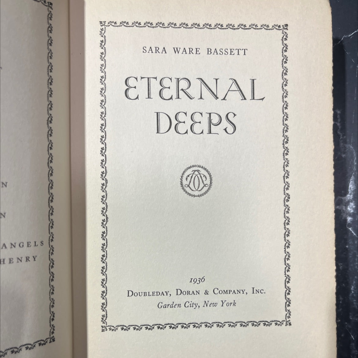 z angels book, by sara ware bassett, 1936 Hardcover image 2