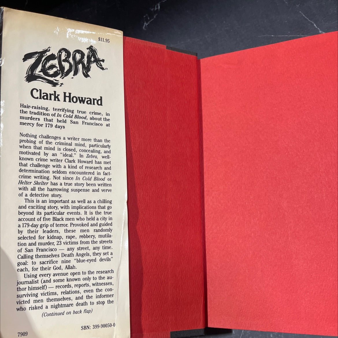 zebra book, by Clark Howard, 1979 Hardcover, First Edition, Vintage image 4