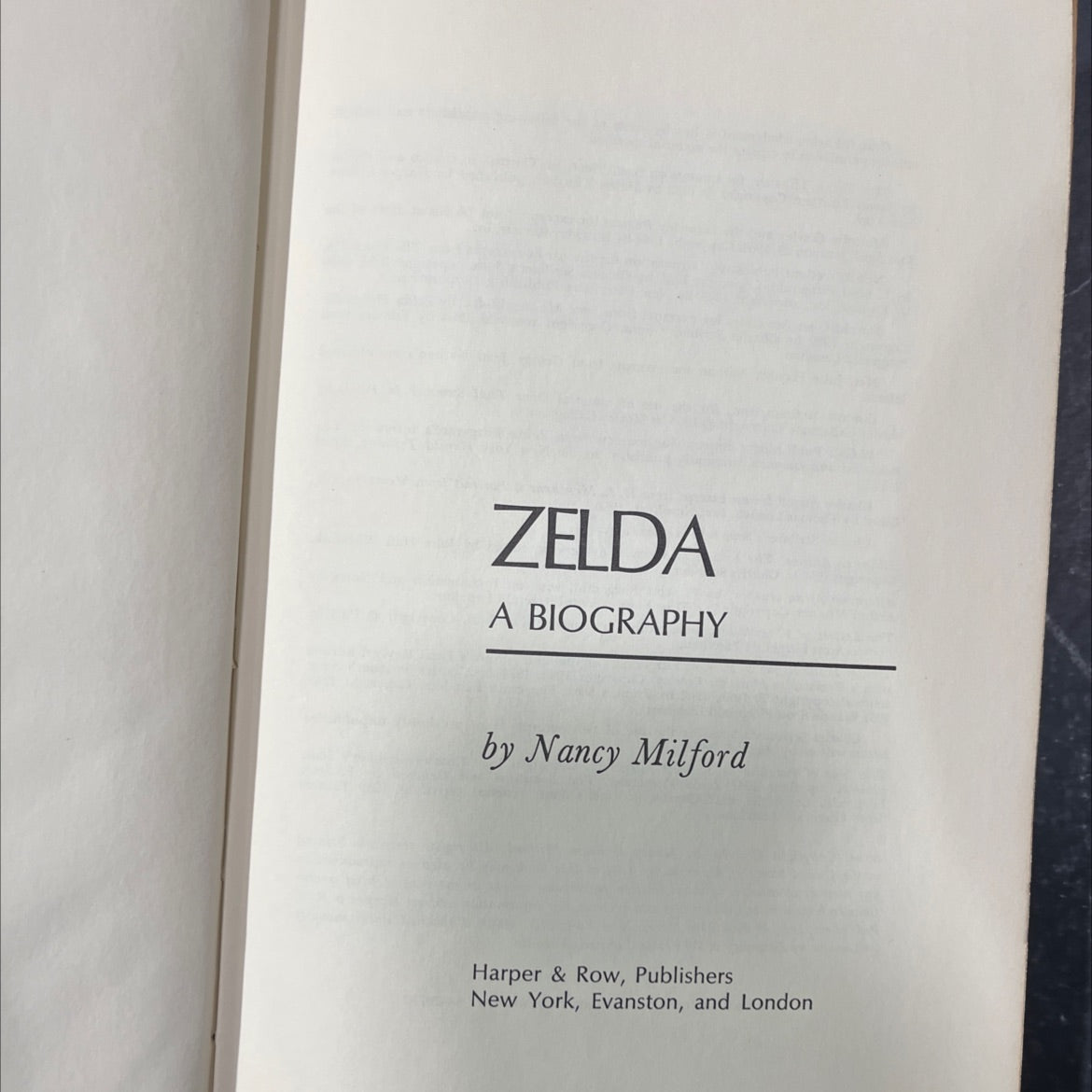 zelda a biography book, by nancy milford, 1970 Hardcover image 2