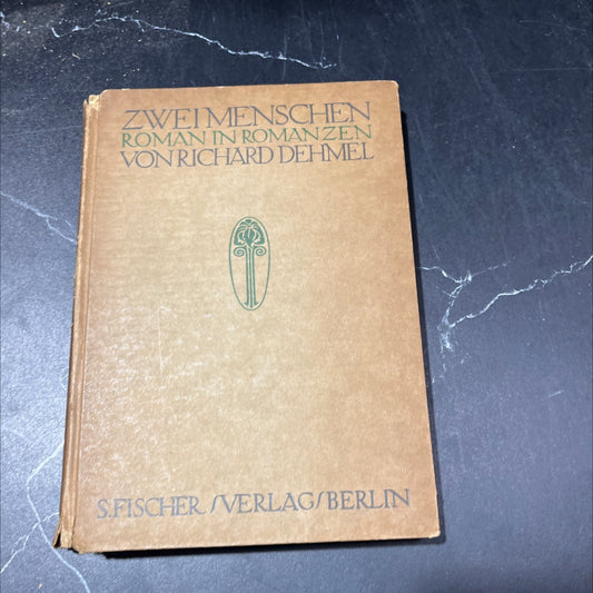 zweimenschen novel in novels book, by richard dehmel, 1918 Hardcover image 1