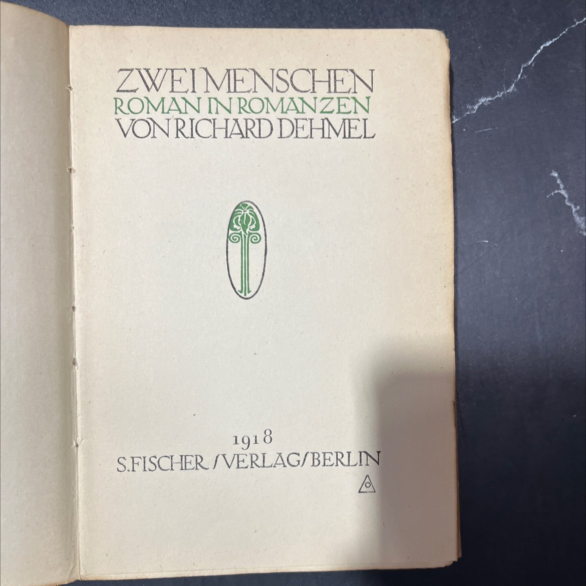 zweimenschen novel in novels book, by richard dehmel, 1918 Hardcover image 2