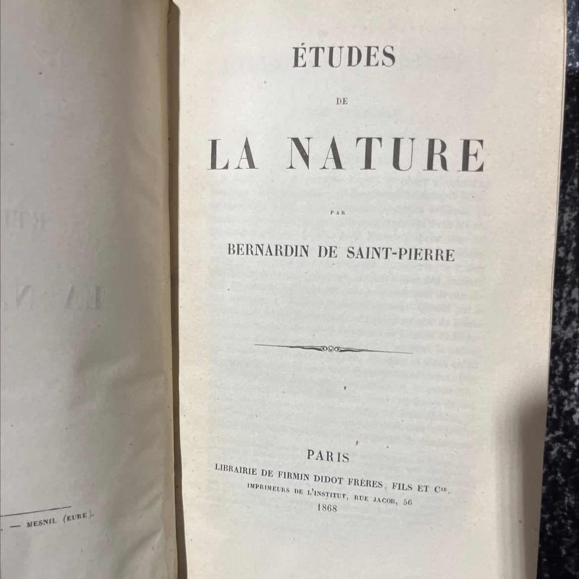 études de la nature book, by bernardin de saint-pierre, 1868 Leather image 2