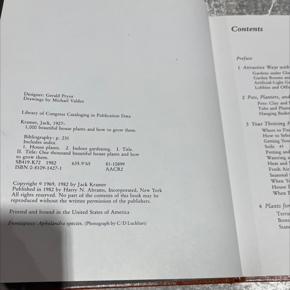 1,000 beautiful house plants and how to grow them book, by Jack Kramer, 1982 Hardcover image 3