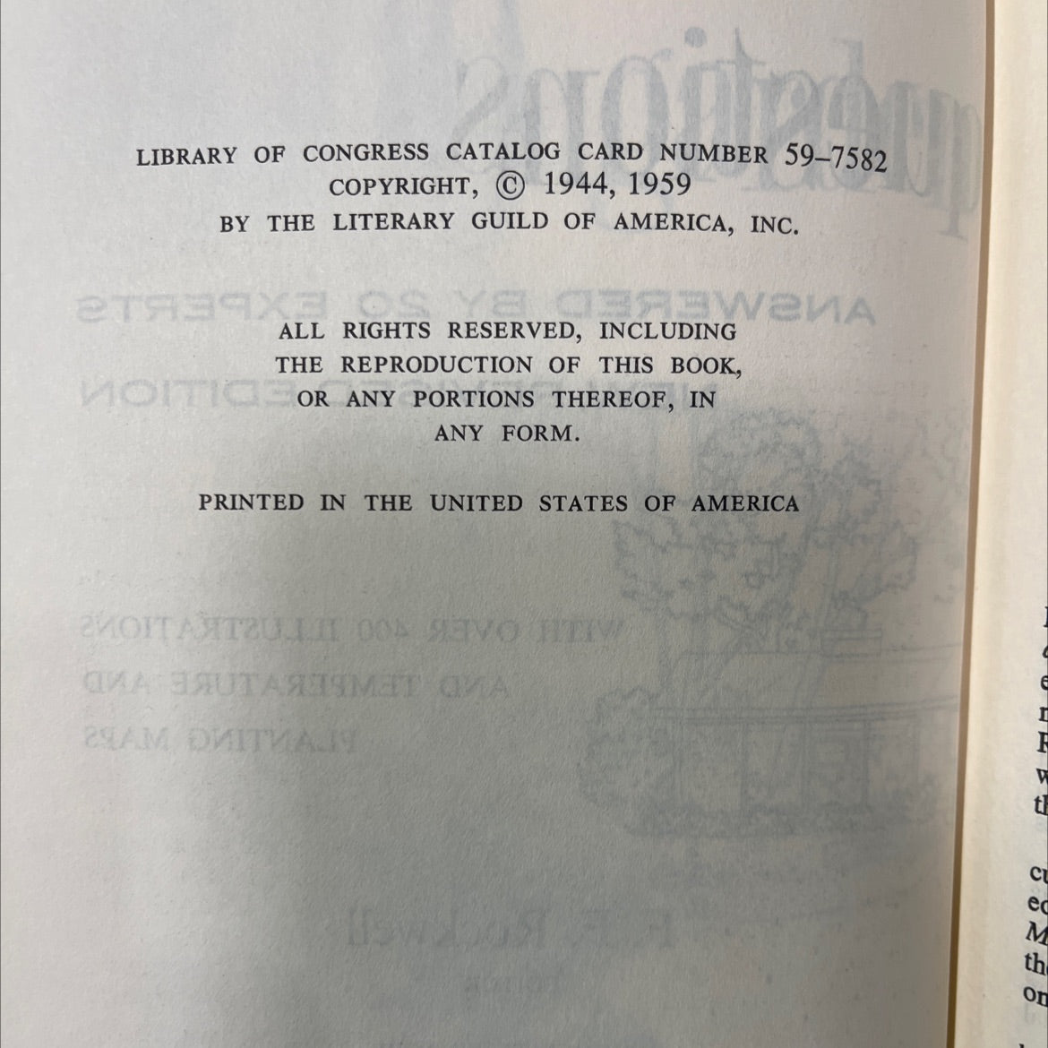 10,000 garden questions answered by 20 experts new revised edition book, by F. F. Rockwell, 1959 Hardcover image 3