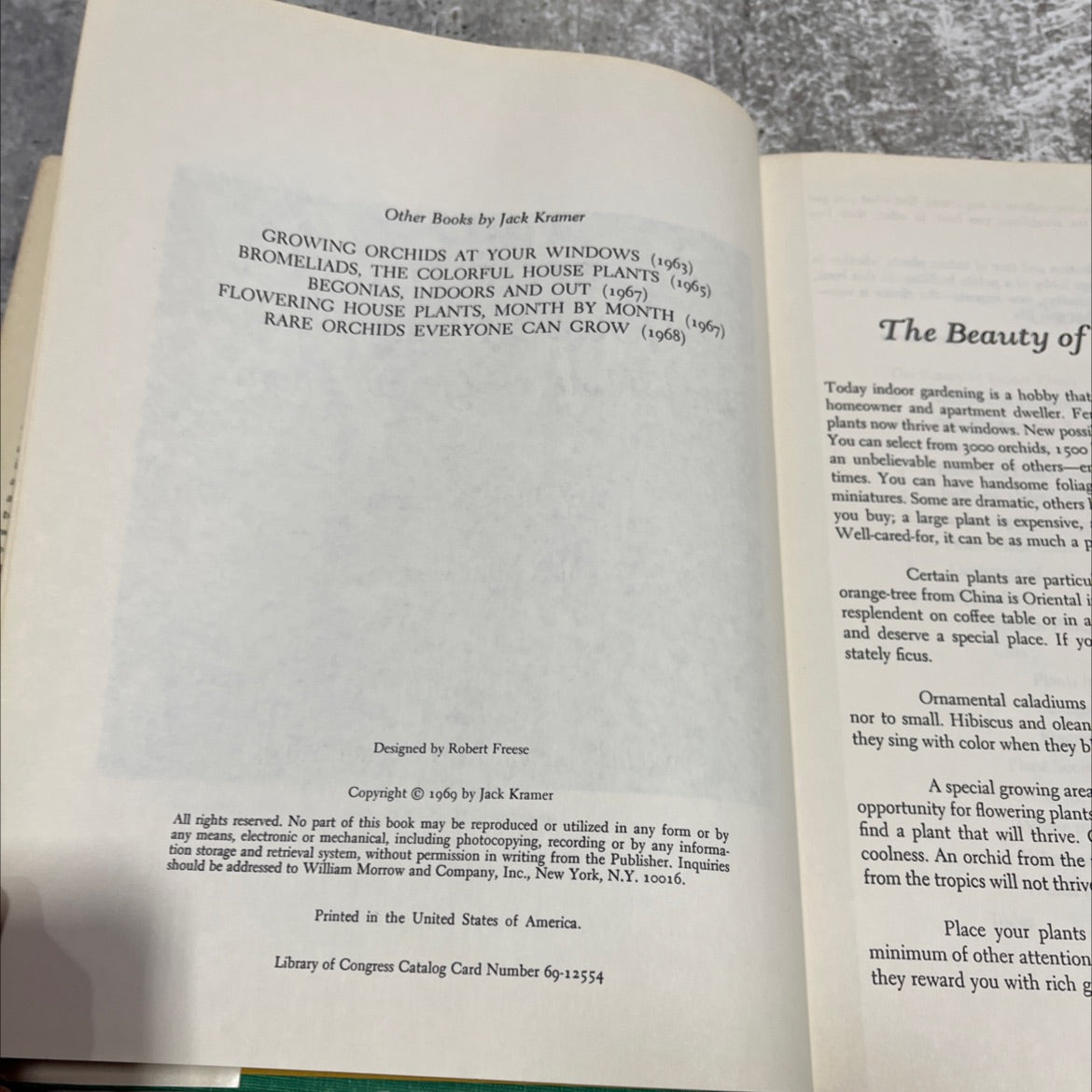 1000 beautiful house plants and how to grow them book, by Jack Kramer, 1969 Hardcover image 3