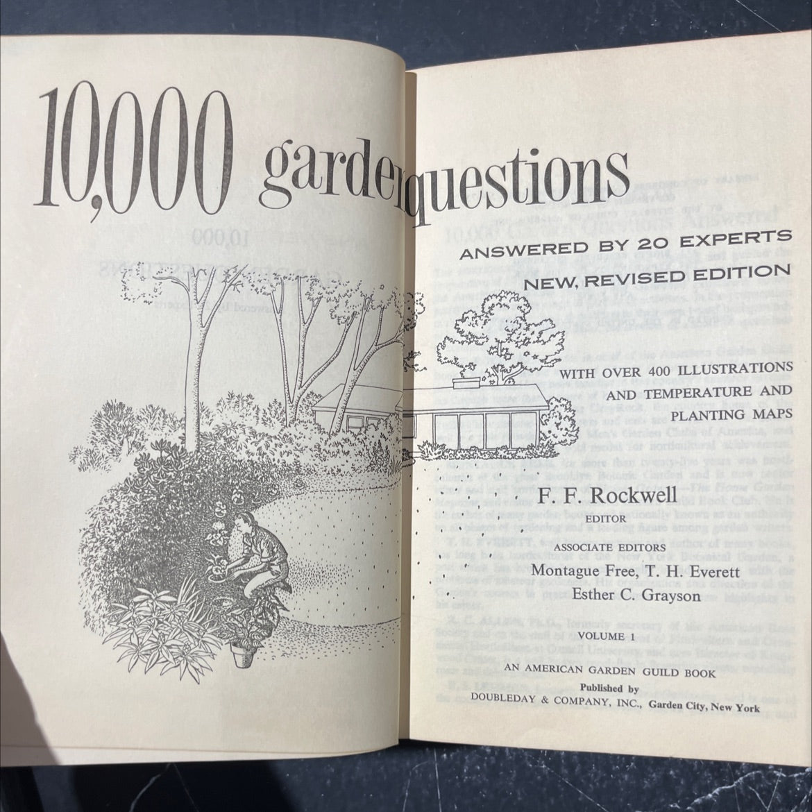 10000 garden questions answered by 20 experts new revised edition book, by F. F. Rockwell, 1959 Hardcover image 2