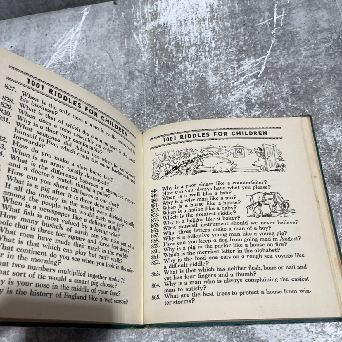 1001 riddles for children book, by george l. carlson, 1949 Hardcover image 4