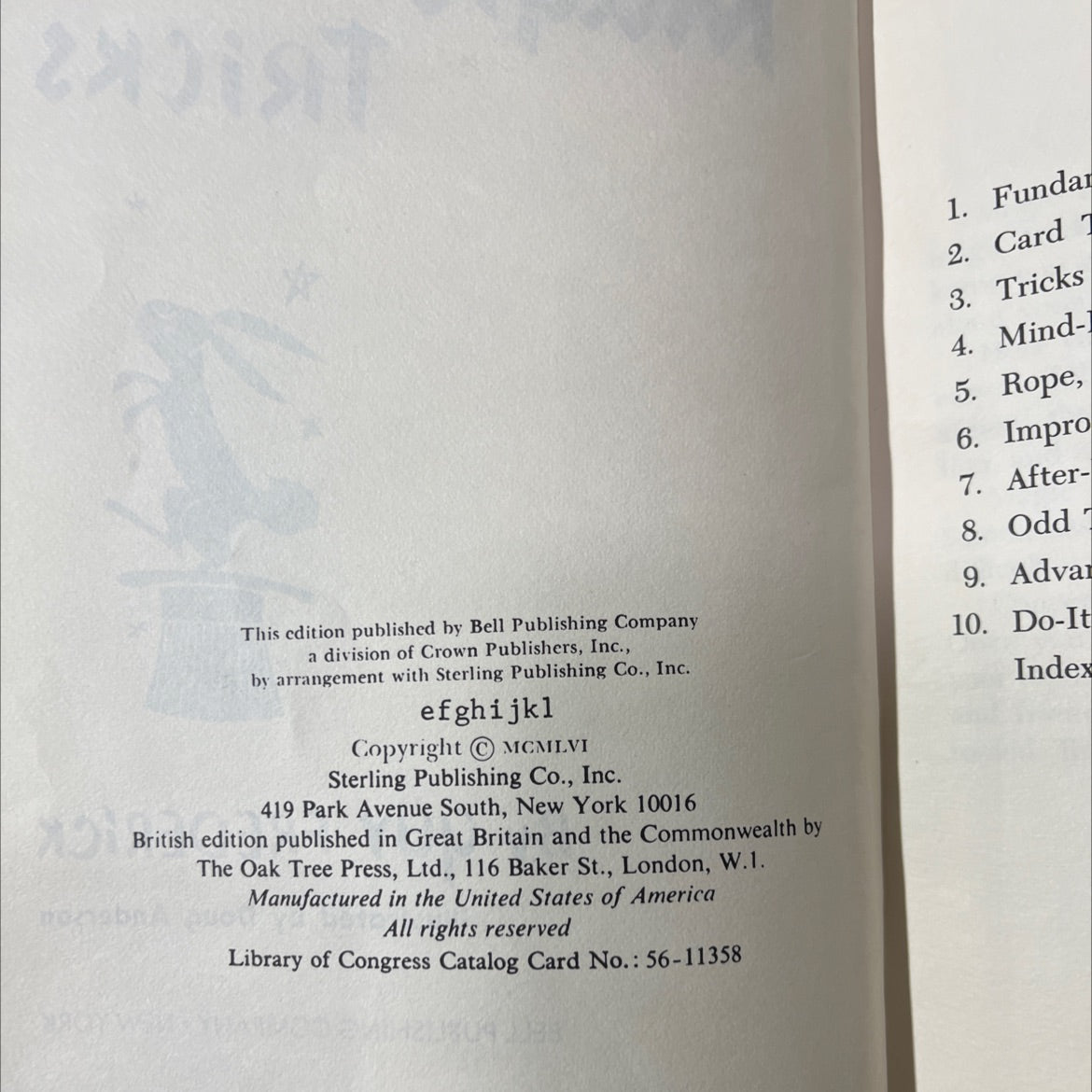 101 best magic tricks book, by Guy Frederick, 1970 Hardcover image 3