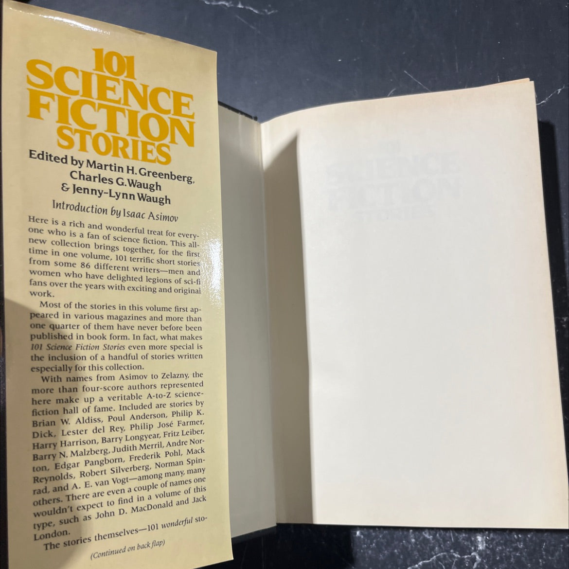 101 science fiction stories book, by Martin H. Greenberg, Charles G. Waugh, Jenny-Lynn Waugh, 1986 Hardcover image 4