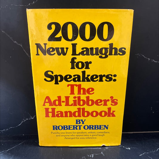 2000 new laughs for speakers book, by Robert Orben, 1978 Hardcover image 1