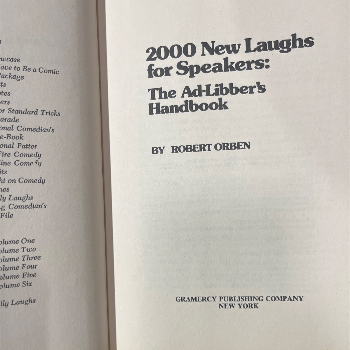 2000 new laughs for speakers book, by Robert Orben, 1978 Hardcover image 2